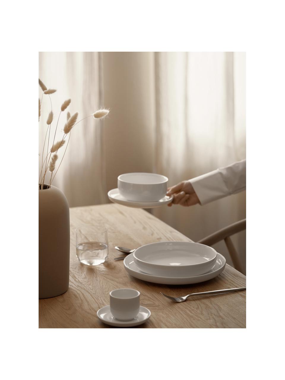 Tazas de café espresso con platitos de porcelana Nessa, 4 uds