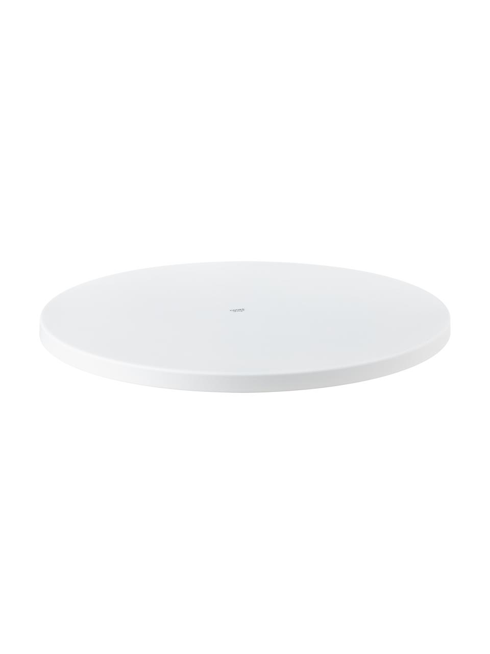 Rundes Deko-Tablett Circle, Edelstahl, pulverbeschichtet, Weiß, matt, Ø 30 cm