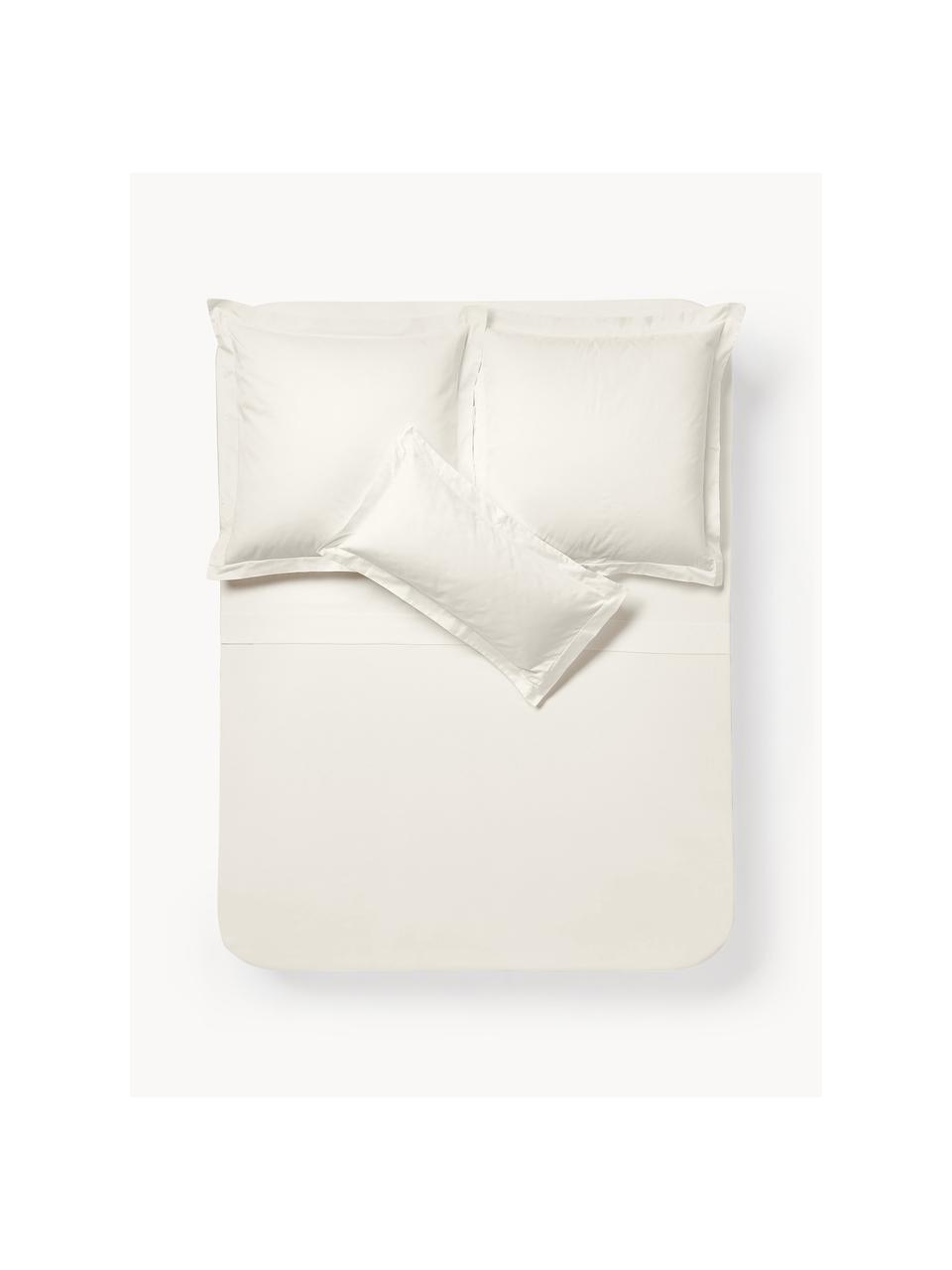 Lenzuola in raso di cotone Premium, Bianco crema, Larg. 180 x Lung. 280 cm