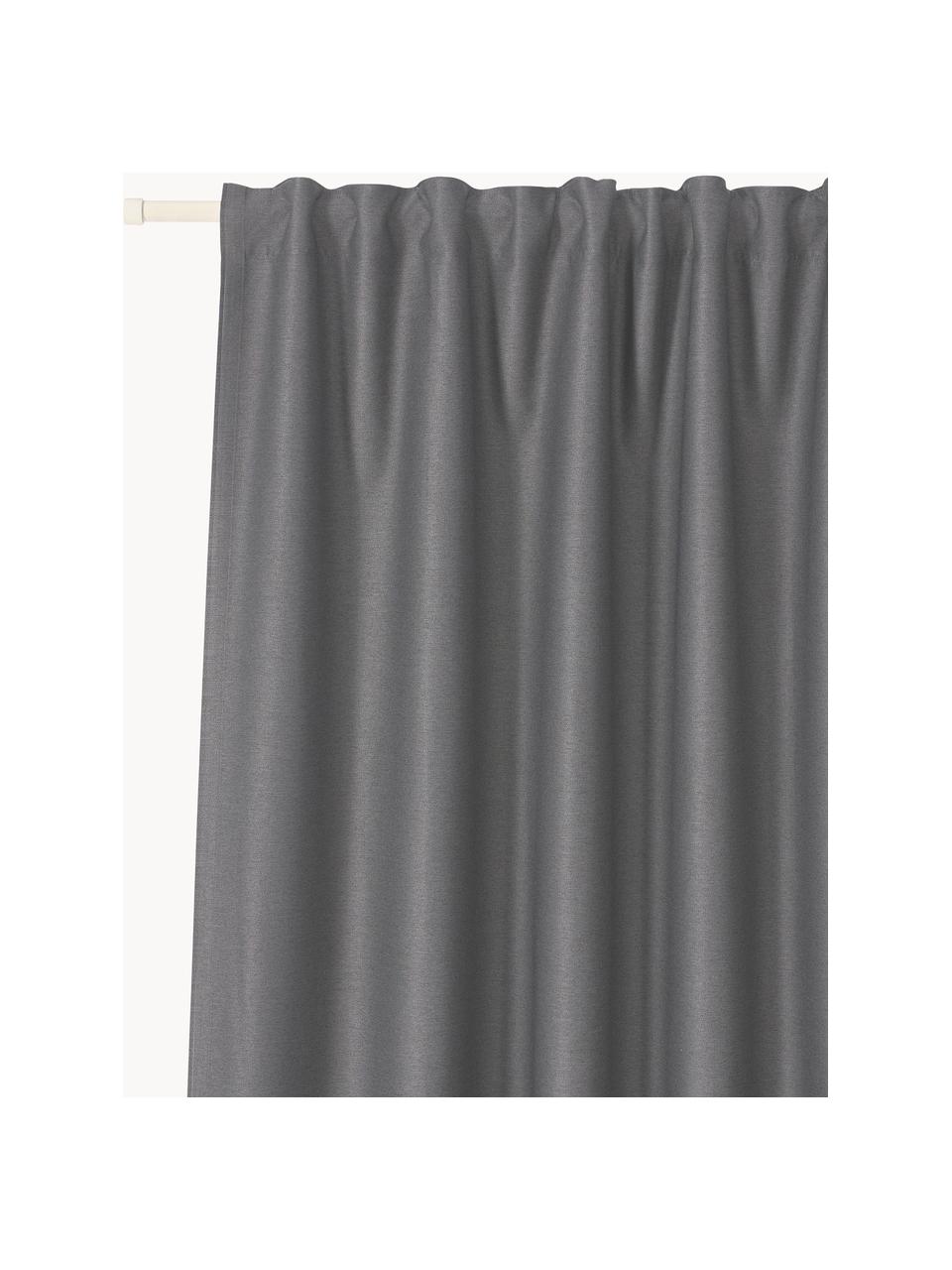 Rideaux obscurcissants avec ruflette multiple Asher, 2 pièces, 100 % polyester

Le matériau est certifié STANDARD 100 OEKO-TEX®, 21.HCN.84377, Hohenstein HTTI, Anthracite, larg. 140 x long. 260 cm