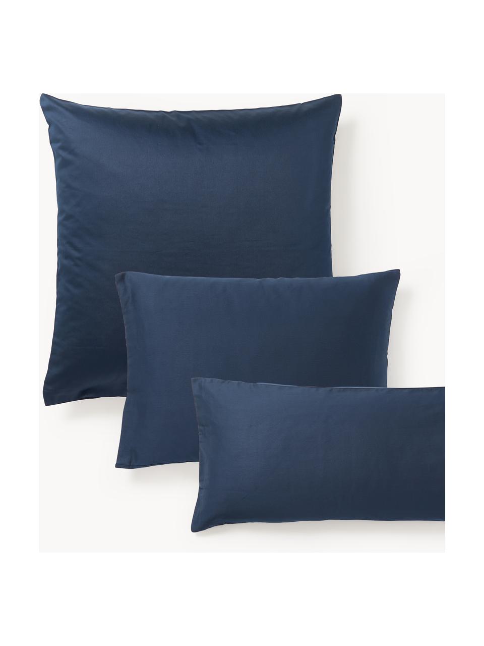 Baumwollsatin-Kissenbezug Comfort, Webart: Satin Fadendichte 300 TC,, Dunkelblau, B 40 x L 80 cm