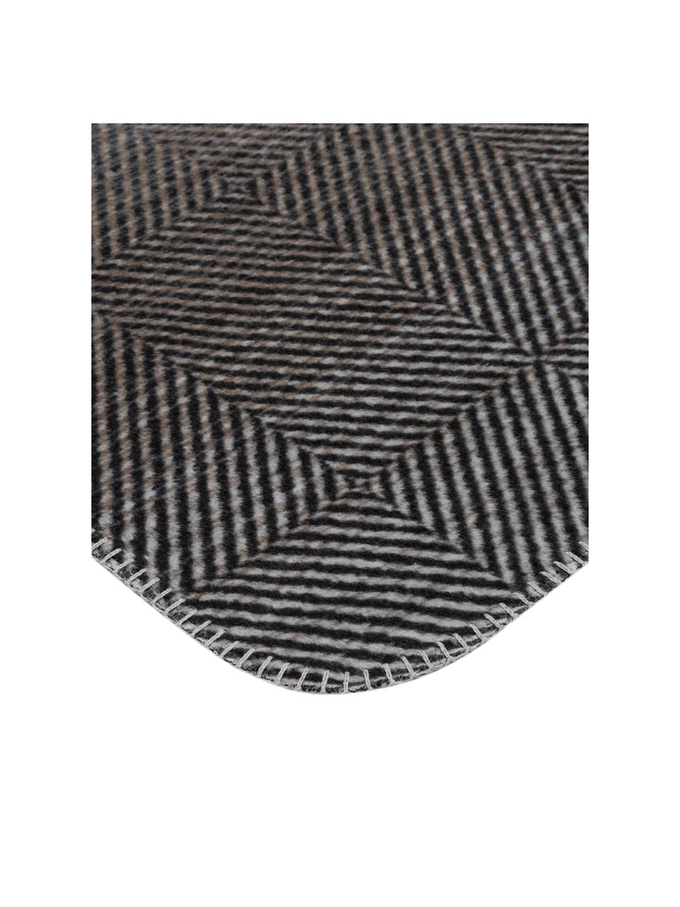 Plaid in pile Savona Pattern, Tessuto: Jacquard, Toni grigi, P 150 x L 200 cm