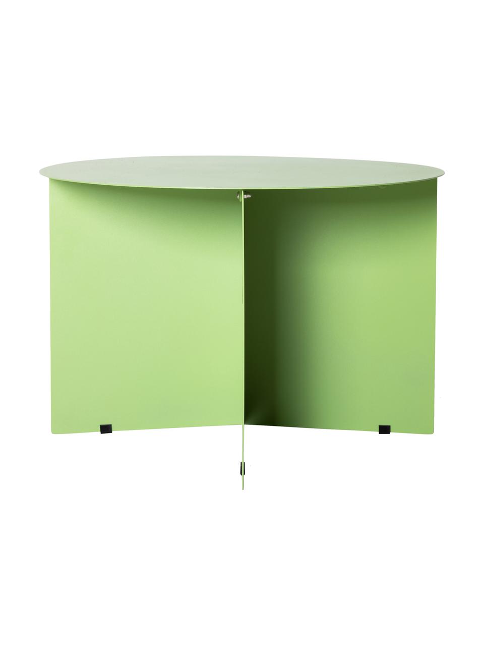 Ronde metalen salontafel Dinga in lichtgroen, Gepoedercoat metaal, Lichtgroen, Ø 60 x H 40 cm