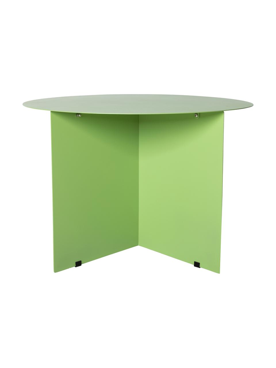 Tavolino rotondo in metallo verde chiaro Dinga, Metallo verniciato a polvere, Verde chiaro, Ø 60 x Alt. 40 cm