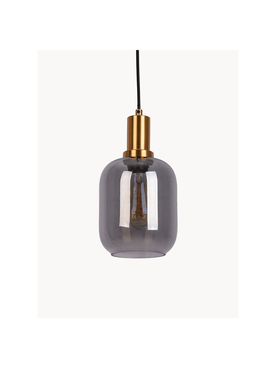 Lampa wisząca Smoky, Odcienie złotego, ciemny szary, Ø 21 x W 21 cm