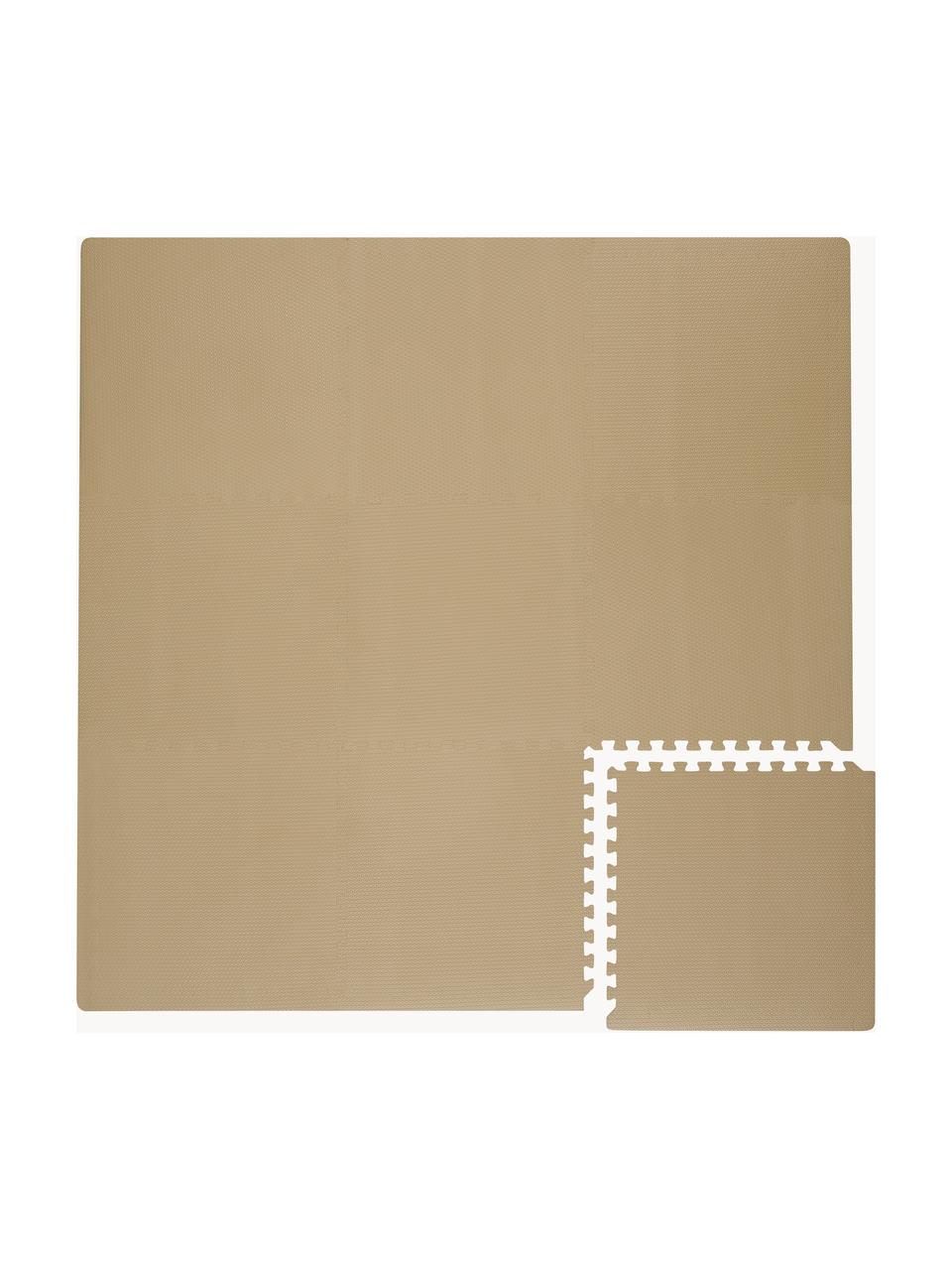 Erweiterbare Spielmatte Clay, 9-tlg., EVA-Schaum, Beige, B 131 x L 131 cm