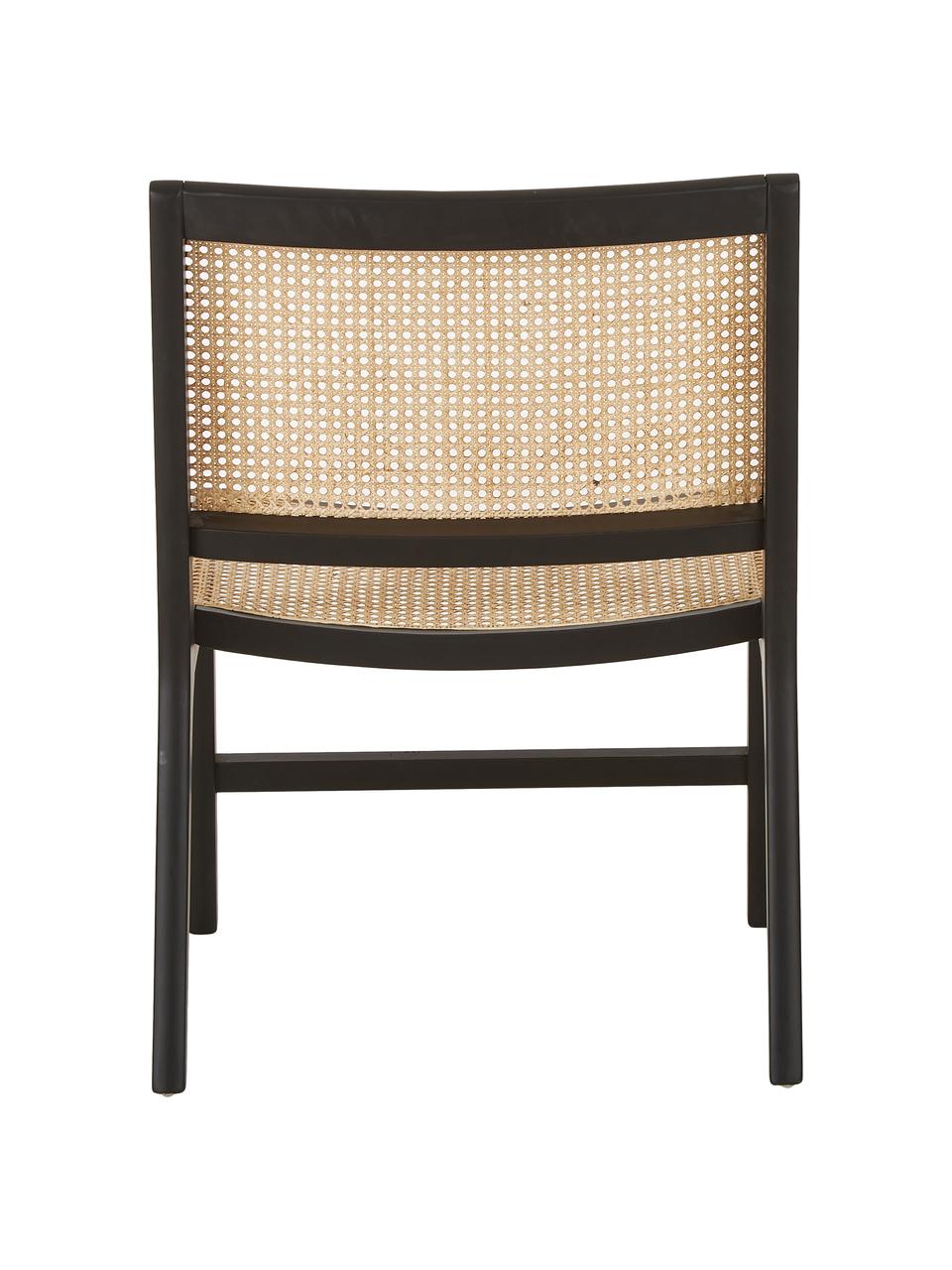 Sillón Franz, Asiento: ratán, Estructura: madera de abedul maciza p, Ratán, negro, An 57 x F 66 cm