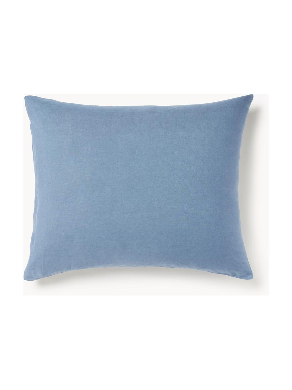 Poszewka na poduszkę z lnu Airy, Niebieski, S 40 x D 80 cm