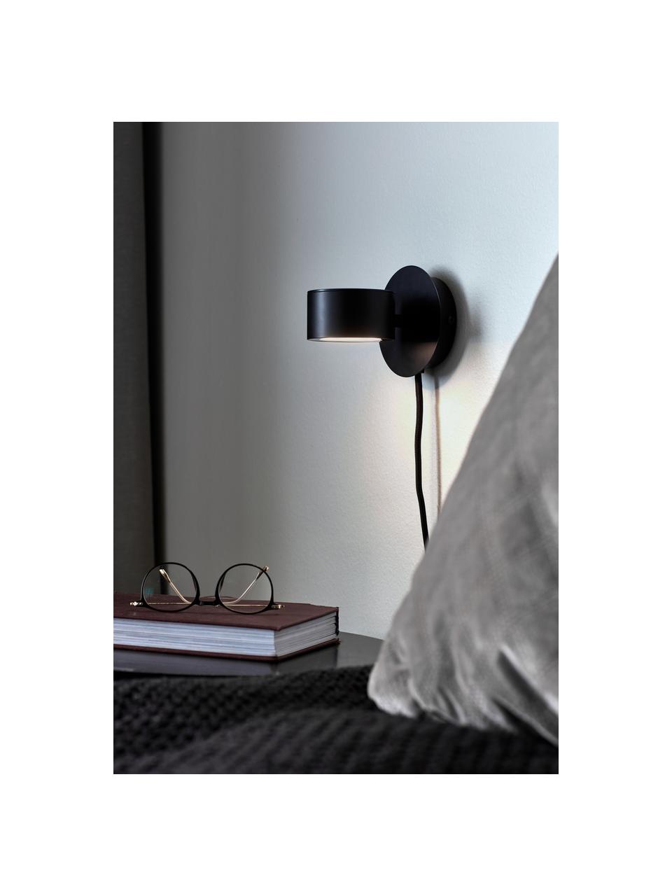 Malé stmívatelné LED nástěnné svítidlo Clyde, Černá, Š 10 cm, H 13 cm