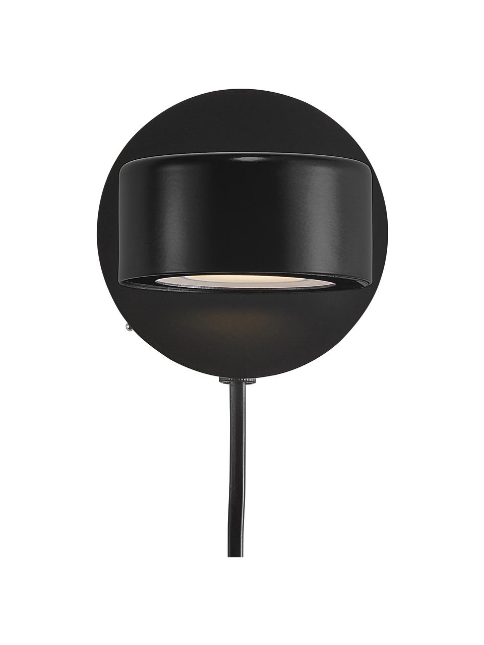 Kleine dimmbare LED-Wandleuchte Clyde, Lampenschirm: Metall, beschichtet, Schwarz, B 10 x T 13 cm