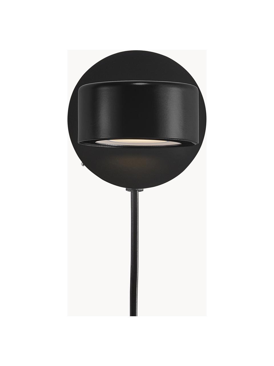 Kleine Dimmbare LED-Wandleuchte Clyde, Lampenschirm: Metall, beschichtet, Schwarz, B 10 x T 13 cm