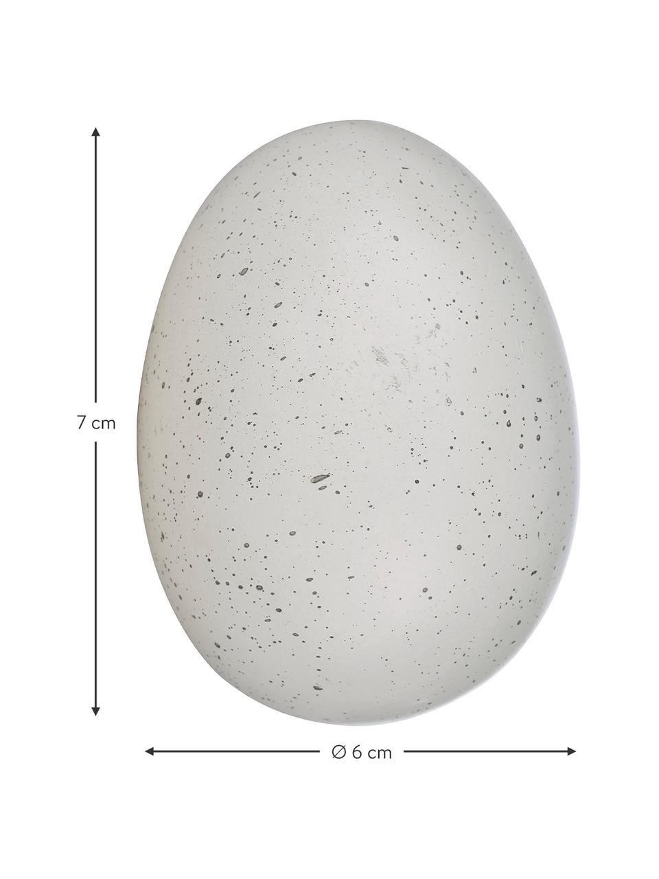 Objet décoratif œuf de Pâques Sevinia, Plastique, Blanc, Ø 60 cm