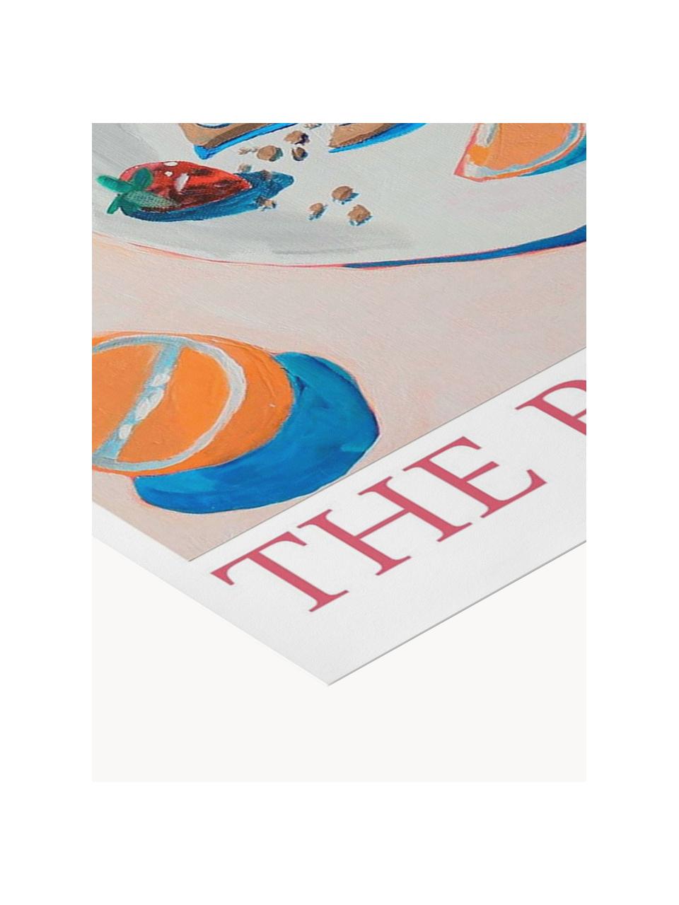 Plakat The Breakfast, Biały, pomarańczowy, wielobarwny, S 30 x W 42 cm