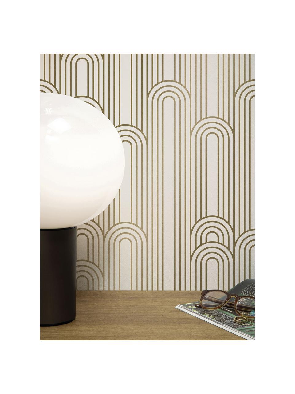 Behang Lines in goudkleur, Vlies, Beige, goudkleurig, B 100 cm x H 280 cm