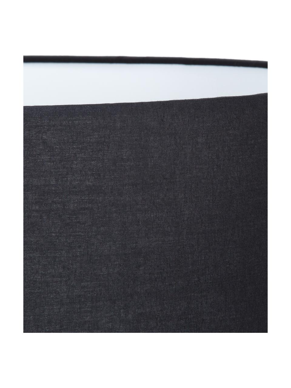 Lámpara de pie trípode Cella, Pantalla: mezcla de algodón, Cable: plástico, Negro, dorado, Al 147 cm