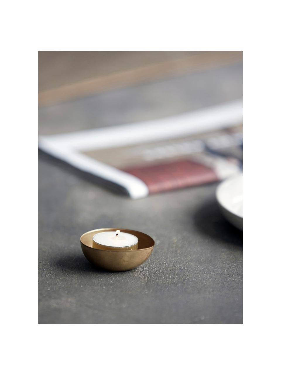Svietnik na čajovú sviečku Egg, 6 ks, Kov, pokrytý mosadzou, Mosadzná, Ø 6 x V 3 cm
