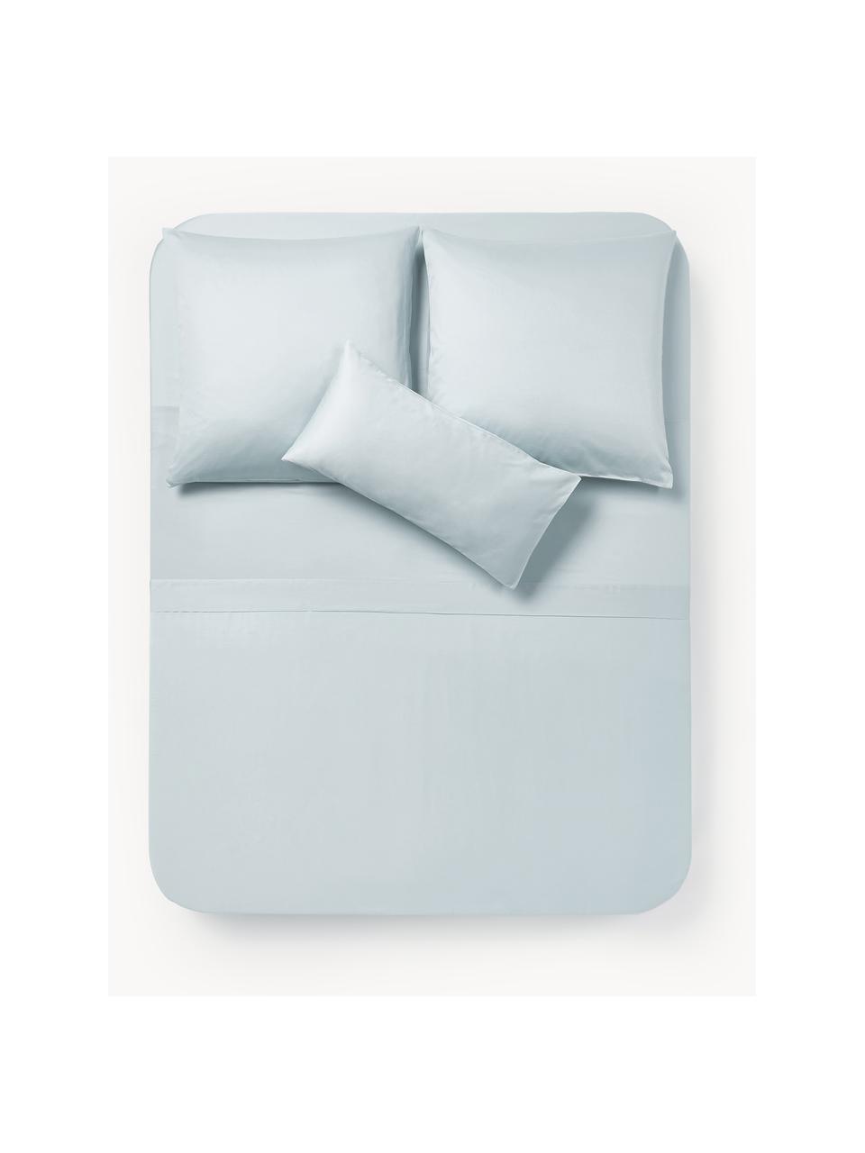 Baumwollsatin-Bettlaken Comfort, Webart: Satin Fadendichte 250 TC,, Hellblau, B 240 x L 280 cm