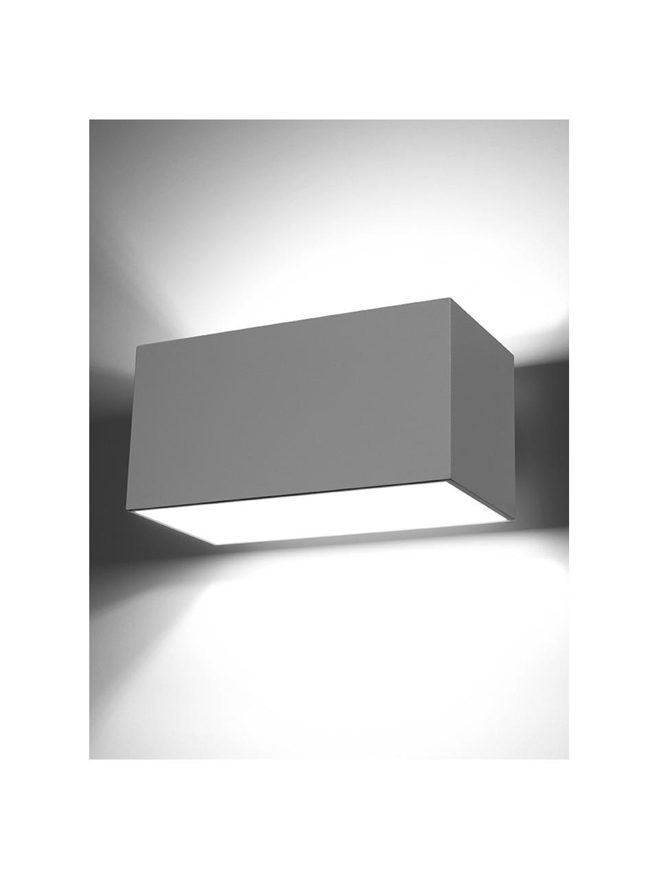 Applique moderna bianca Geo Maxi, Paralume: alluminio, Bianco, Larg. 20 x Alt. 10 cm