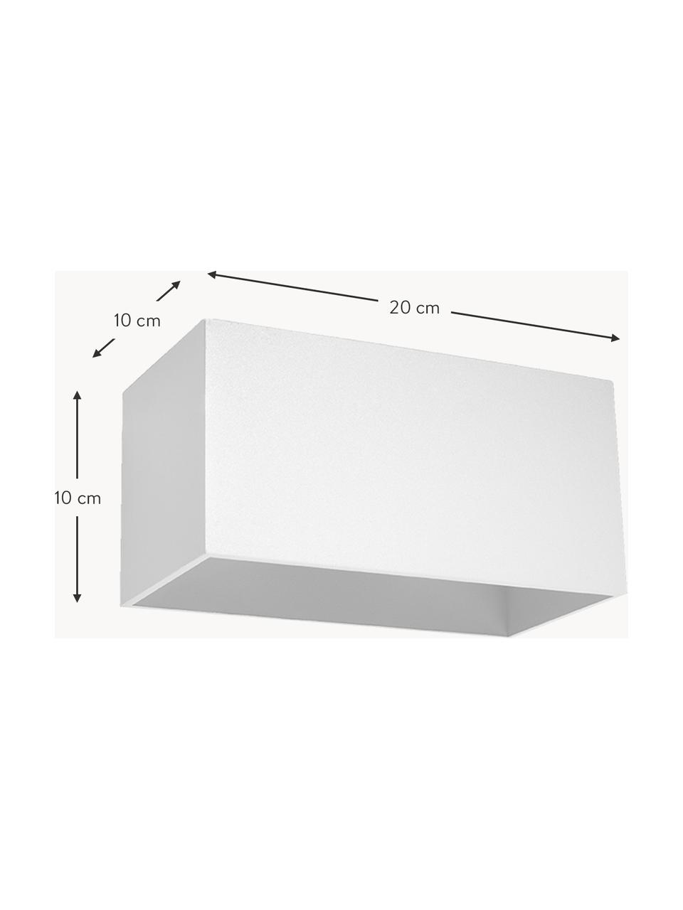 Wandleuchte Geo Maxi, Lampenschirm: Aluminium, Weiss, B 20 x H 10 cm