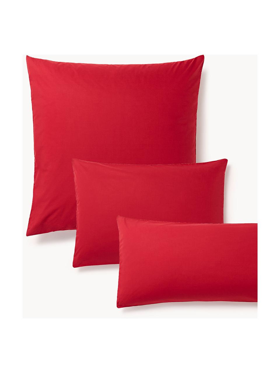 Funda de almohada de percal Elsie, Rojo, An 45 x L 110 cm