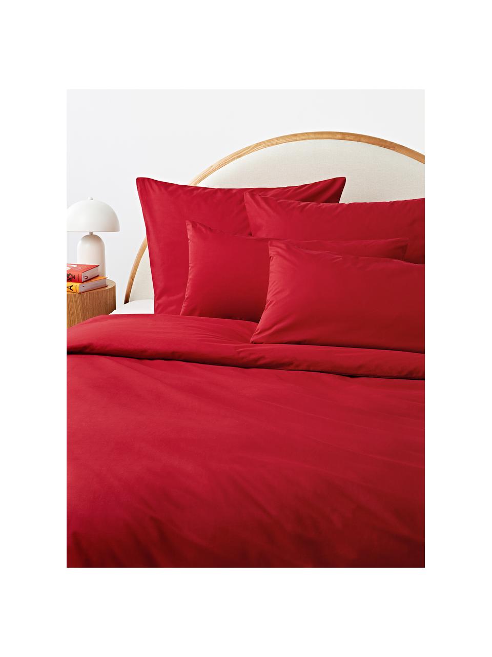 Funda de almohada de percal Elsie, Rojo, An 45 x L 110 cm