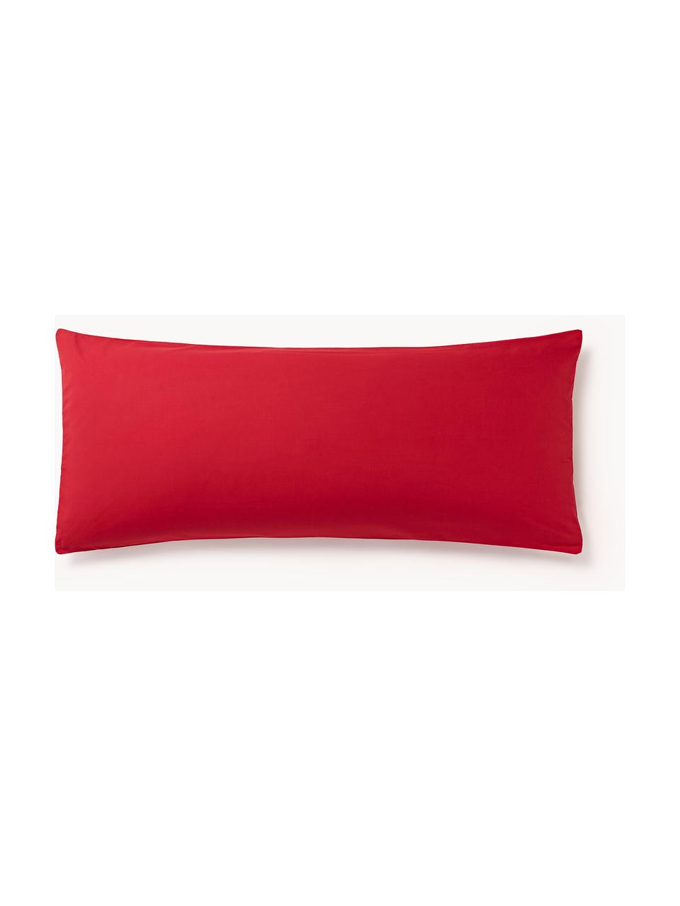 Funda de almohada de percal Elsie, Rojo, An 45 x L 110 cm