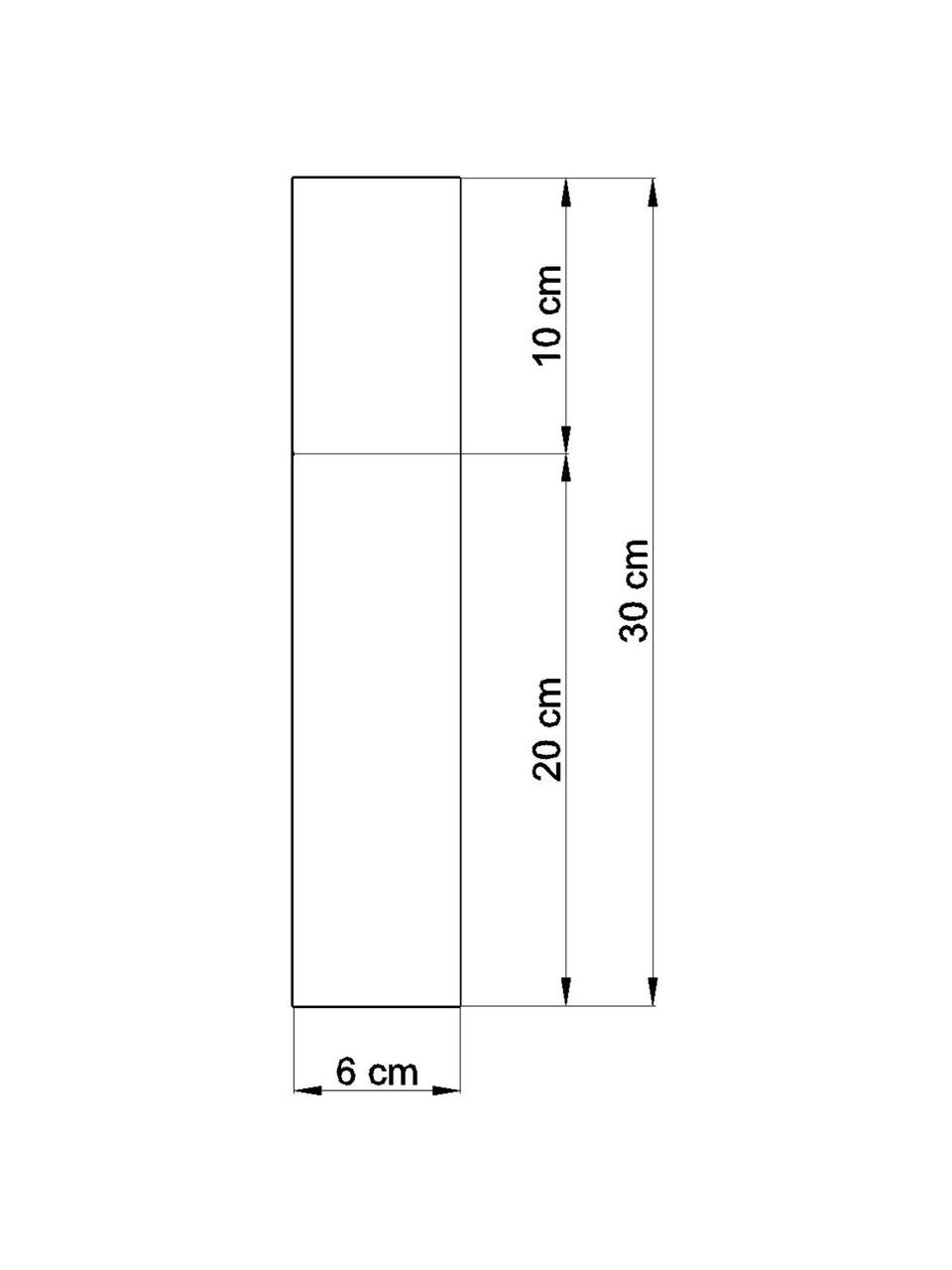 Deckenspot Paulo mit Hokzdekor, Lampenschirm: Stahl, beschichtet, Dekor: Holz, Weiß, Braun, Ø 8 x H 30 cm