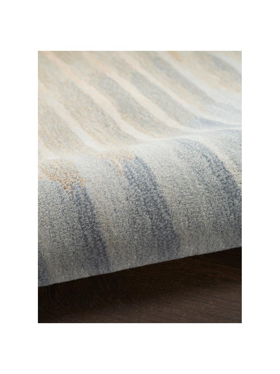 Alfombra artesanal de pelo corto con relieves Prismatic, Tonos grises, beige y marrones, An 120 x L 180 cm (Tamaño S)
