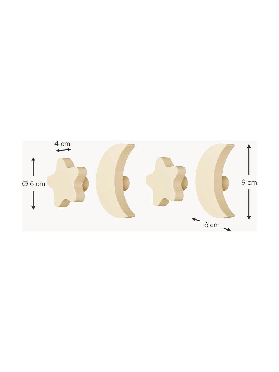 Set di 4 ganci da parete in legno di faggio Sky, Legno di faggio laccato

Questo prodotto è realizzato con legno di provenienza sostenibile e certificato FSC®, Bianco crema, Set varie misure