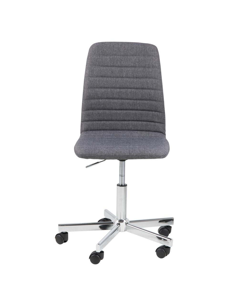 Výškově nastavitelná kancelářská otočná židle Amanda, Šedá, chrom, Š 61 cm, H 52 cm