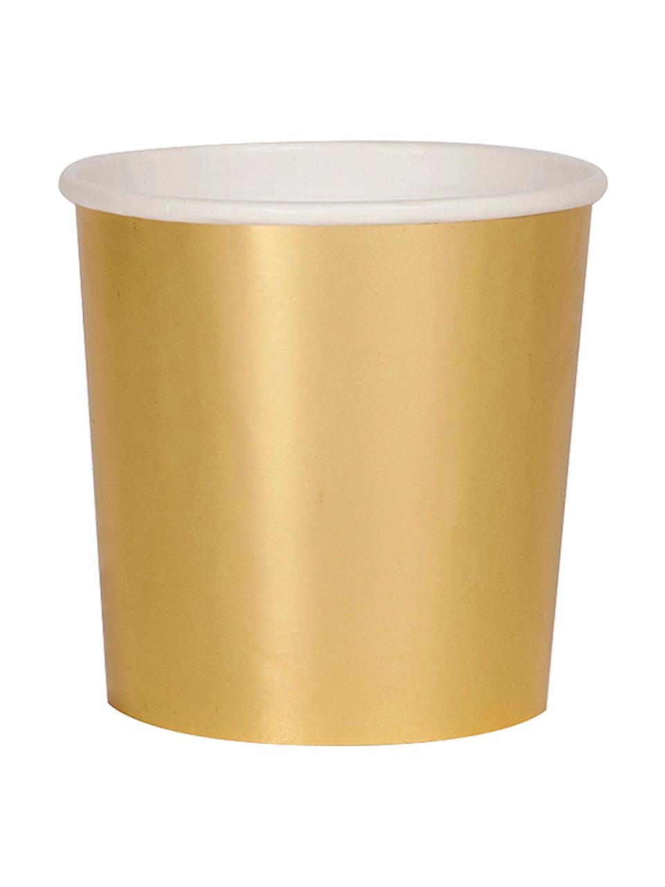 Mugs en papier Simply Eco, 8 pièces, Couleur dorée