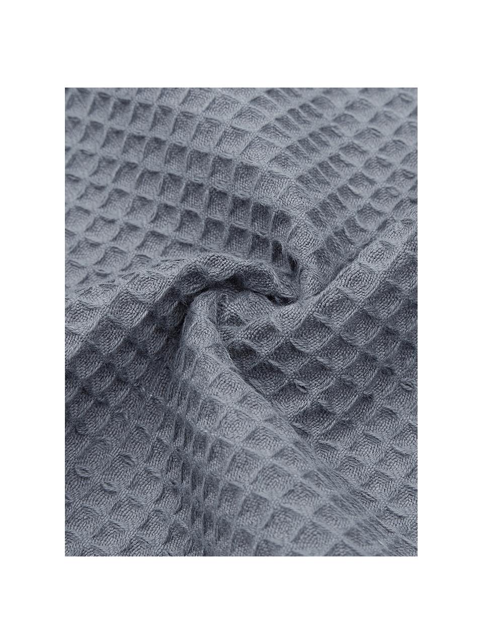 Lichte waffelpiqué handdoek Karima, verschillende formaten, Donkergrijs, Douchehanddoek