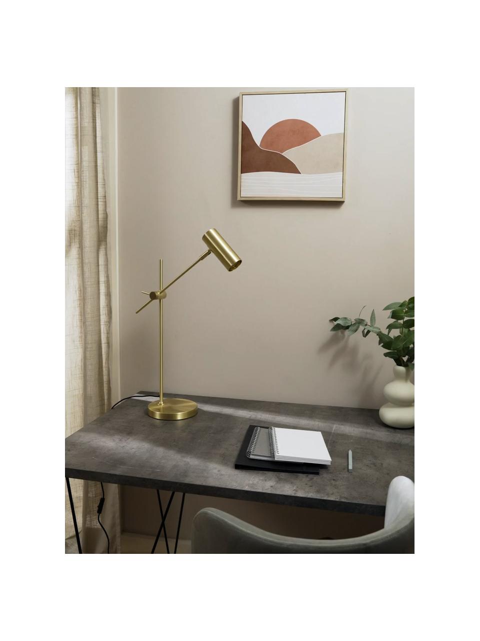 Lampa biurkowa Cassandra, Odcienie złotego, błyszczący, G 47 x W 55 cm