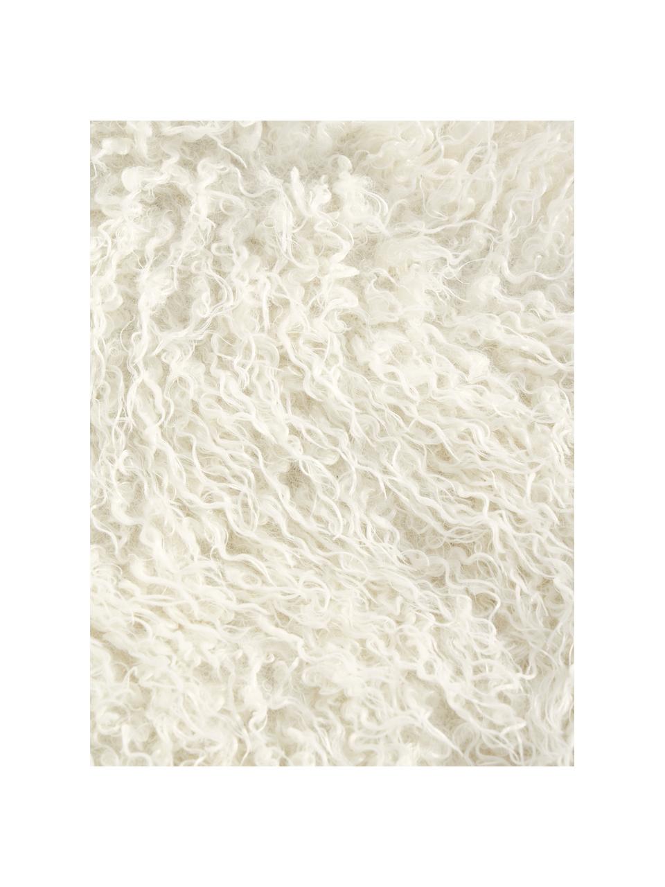 Kunstfell Morten, gelockt, Vorderseite: 67 % Acryl, 33 % Polyeste, Rückseite: 100 % Polyester, GRS-zert, Off White, B 60 x L 90 cm