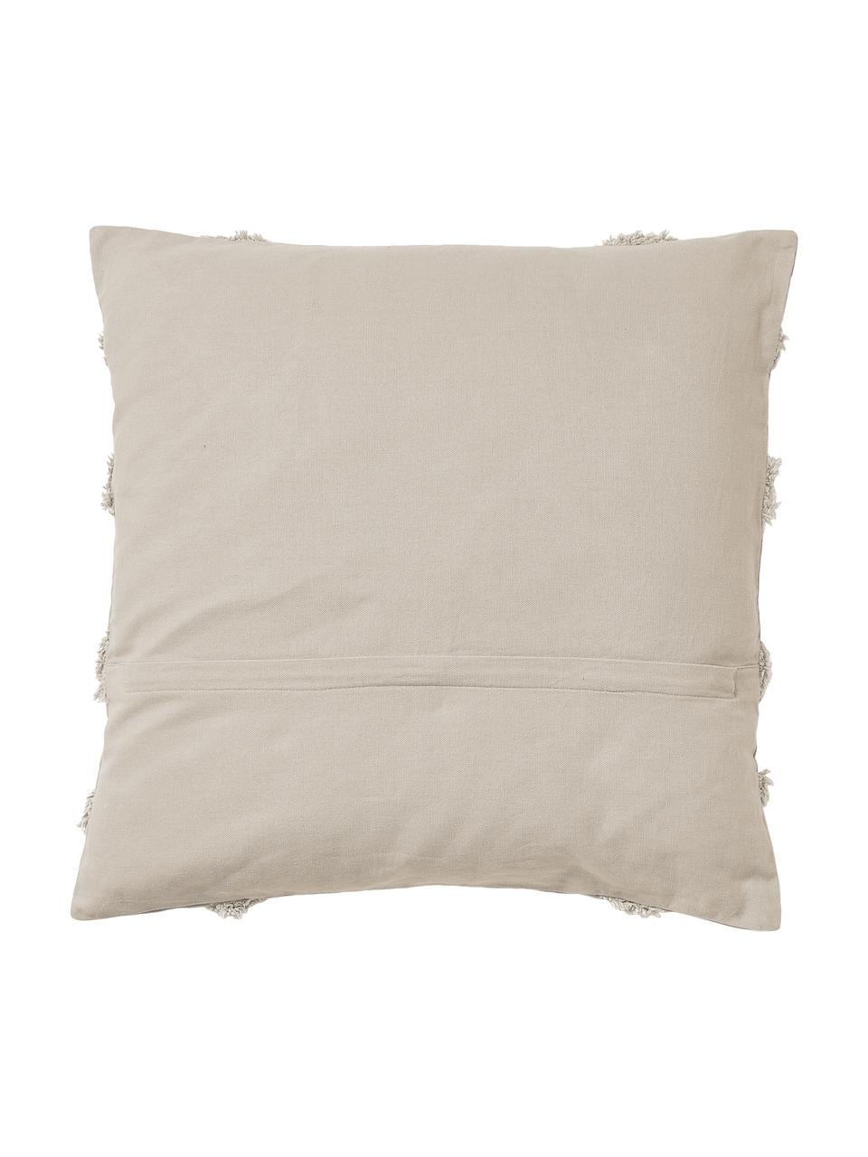 Poszewka na poduszkę z perkalu z tuftowaną dekoracją Faith, 100% bawełna, Beżowy, S 50 x D 50 cm