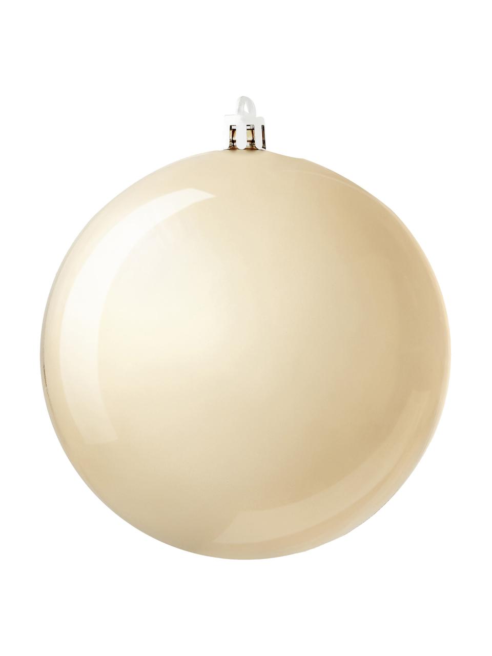 Bruchfestes Weihnachtskugel-Set Natalie, 46-tlg., Kunststoff, Champagnerfarben, Set mit verschiedenen Größen