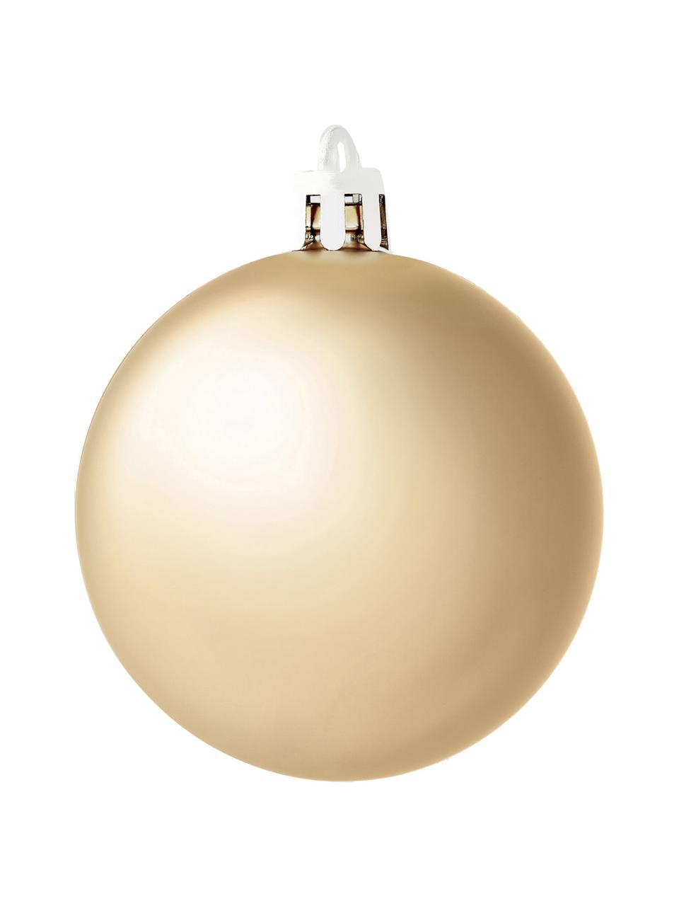 Set palline di Natale infrangibili Natalie 46 pz, Plastica, Champagne, Set in varie misure