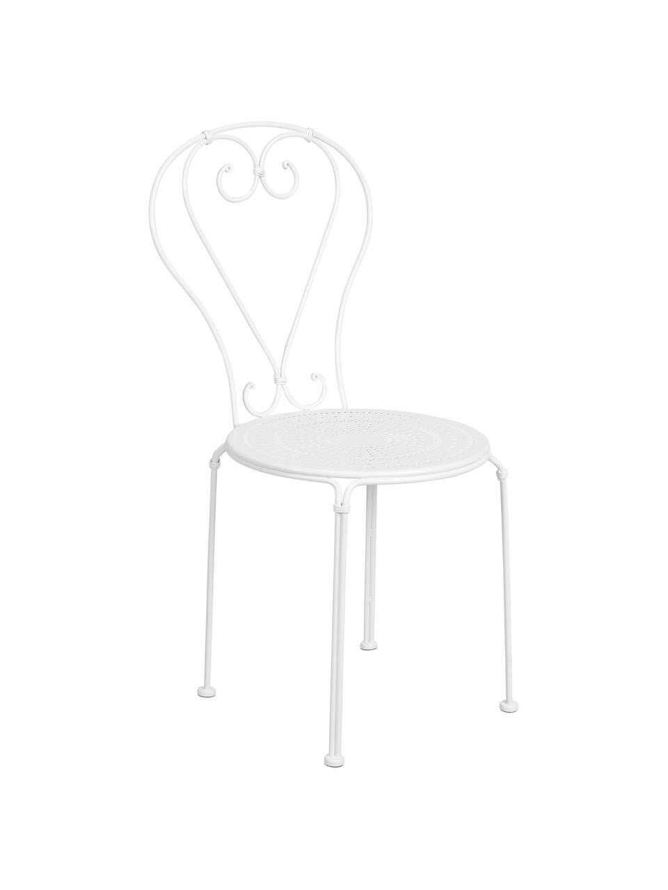 Chaises de jardin en métal Century, 2 pièces, Blanc