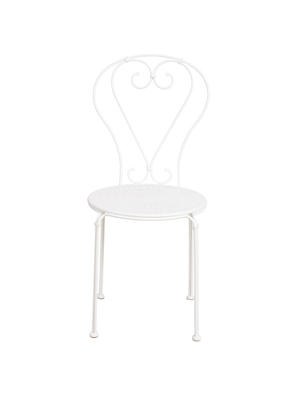 Chaises de jardin en métal Century, 2 pièces, Blanc