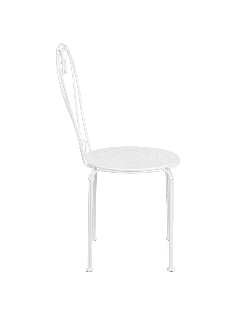 Židle z kovu Century, 2 ks, Bílá
