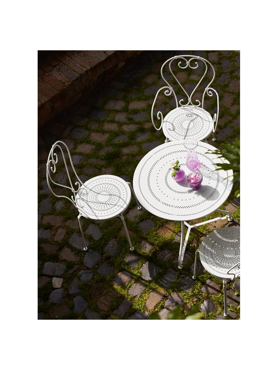 Chaises de jardin en métal Century, 2 pièces, Blanc