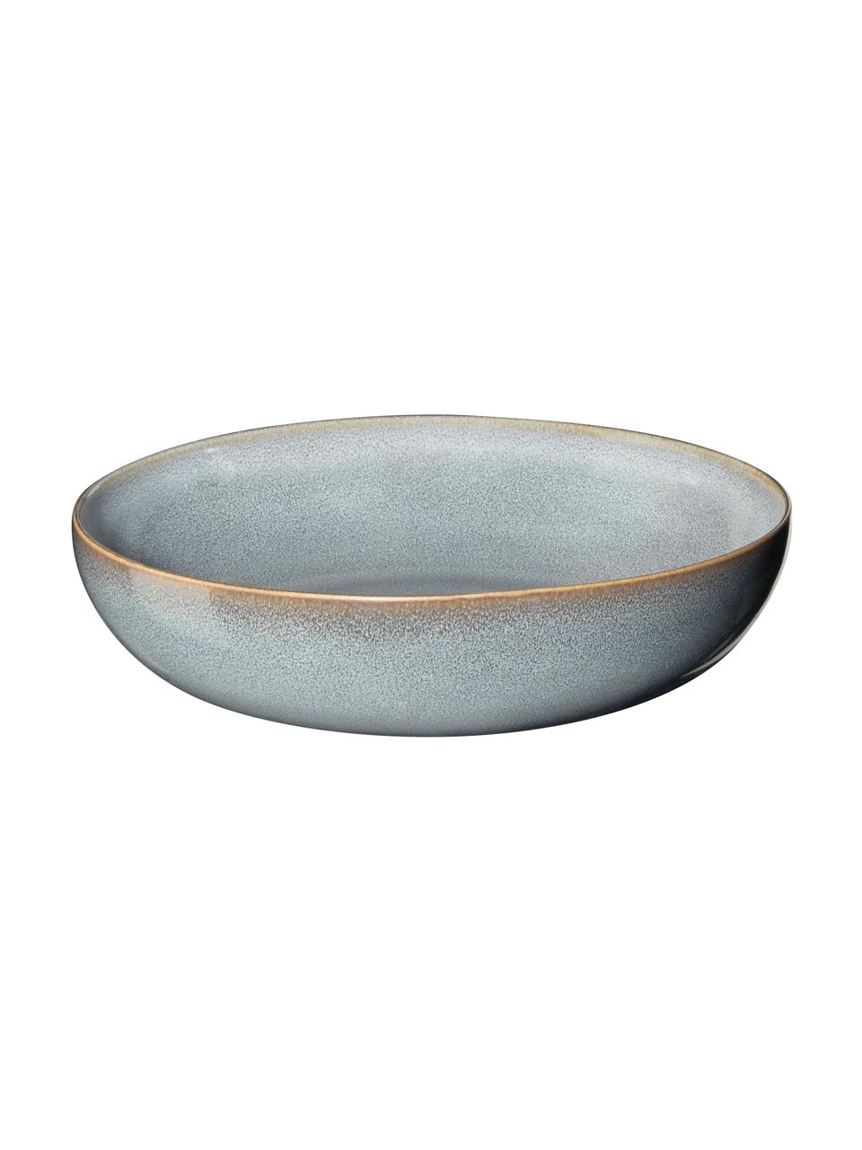 Hlboký tanier z kameniny Saisons, Ø 21, 6 ks, Kamenina, Modrá, Ø 21 cm