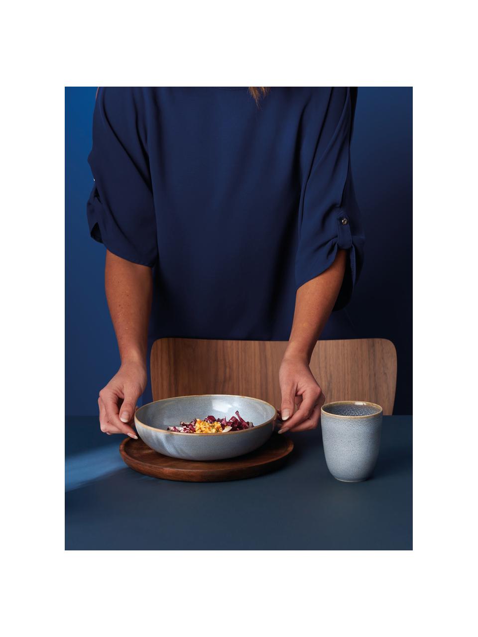 Soepborden Saisons van keramiek in blauw Ø 21 cm, 6 stuks, Keramiek, Blauw, Ø 21 cm