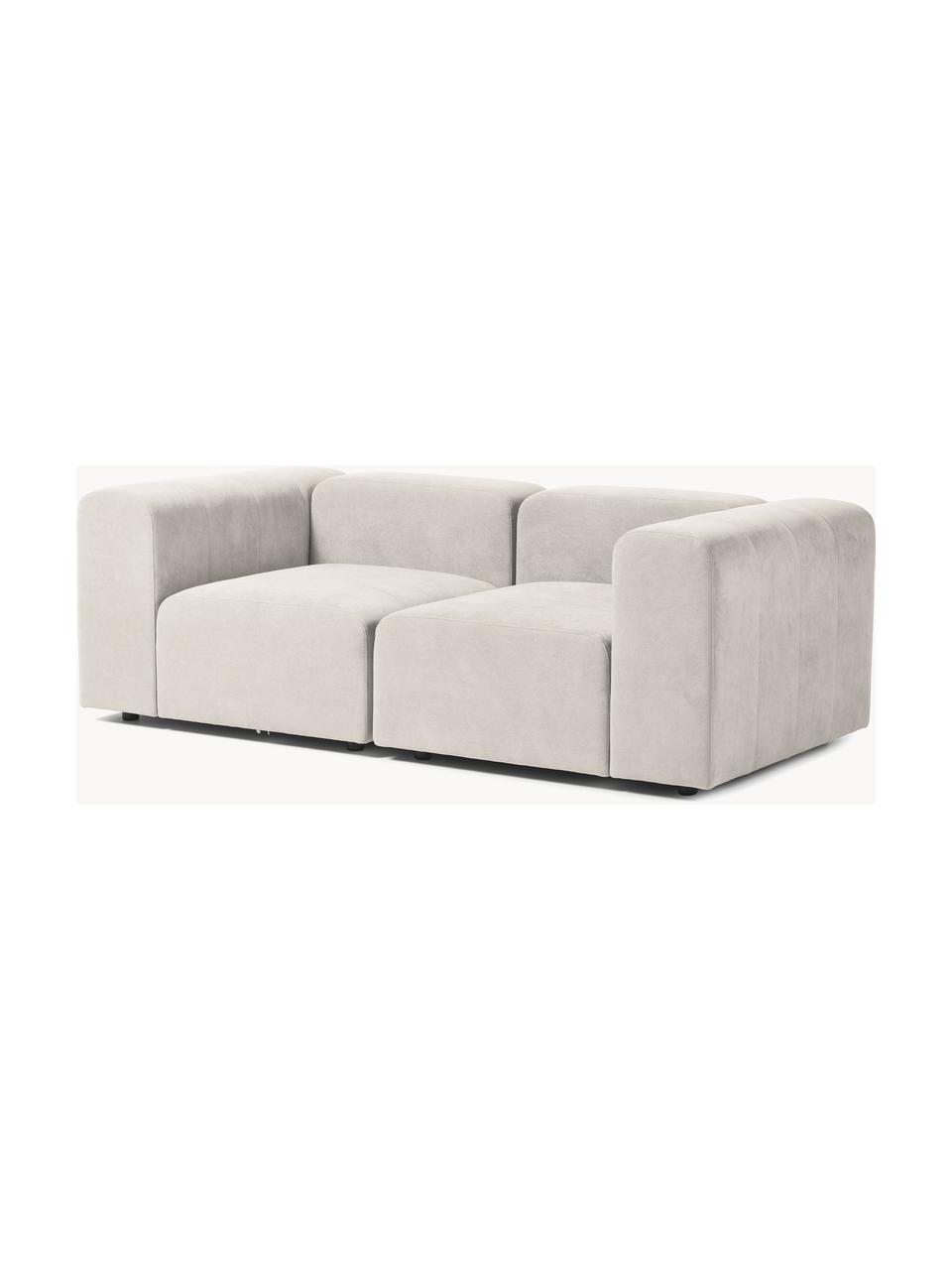 Modulares Sofa Lena (3-Sitzer), Bezug: Webstoff (88% Polyester, , Gestell: Kiefernholz, Schichtholz,, Webstoff Cremeweiss, B 209 x T 106 cm