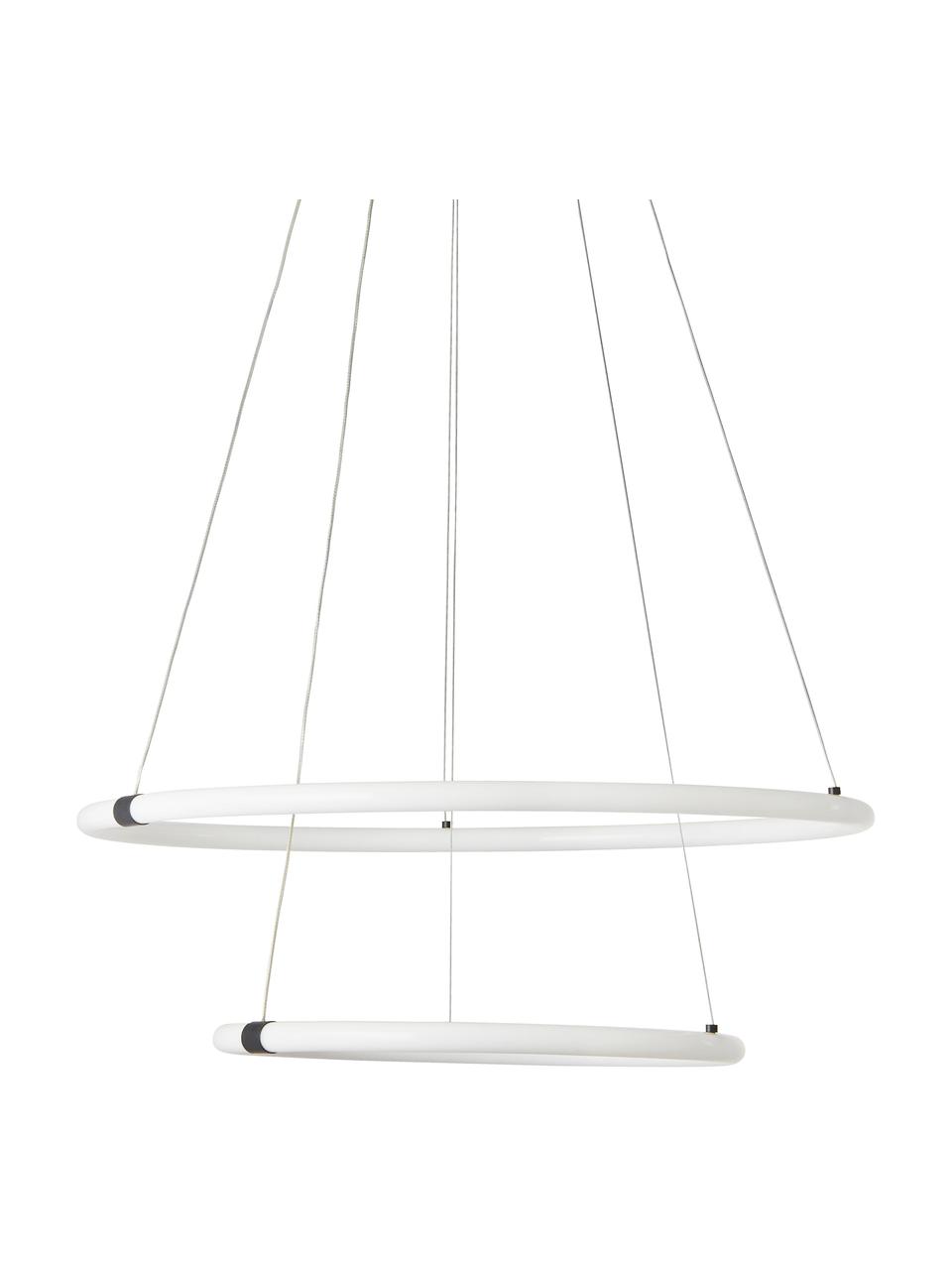 Suspension LED avec variateur d'intensité Ring, Blanc, noir, Ø 59 x haut. 120 cm