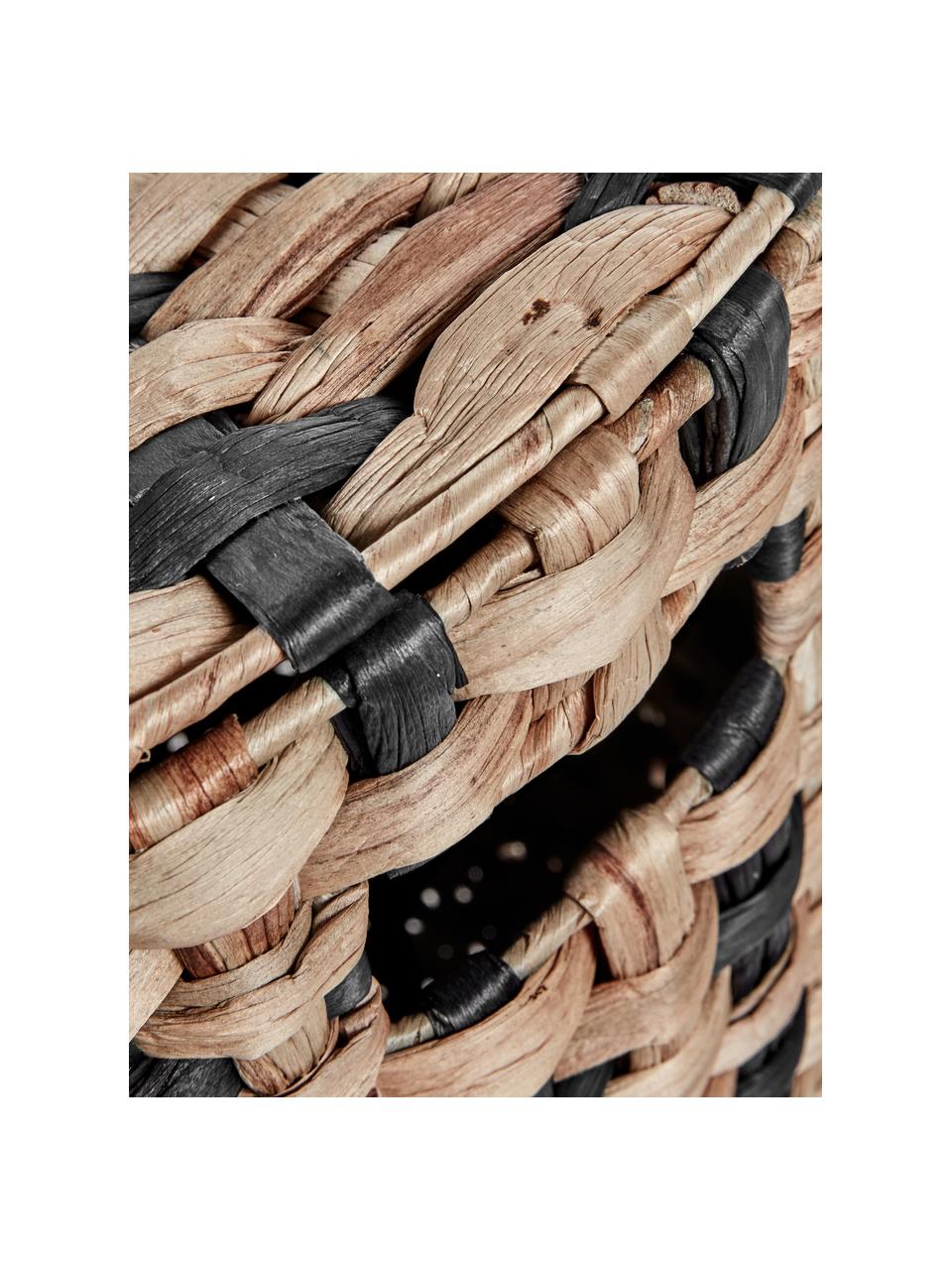 Wasmandenset Cumberland, 2-delig, Bruin, zwart, Set met verschillende formaten