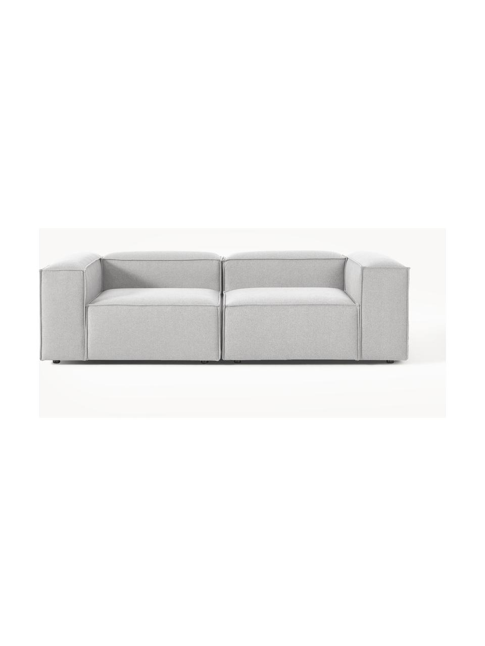 Divano componibile 3 posti Lennon, Rivestimento: 100% poliestere Con 115.0, Struttura: legno di pino massiccio, , Piedini: plastica Questo prodotto , Tessuto grigio, Larg. 238 x Prof. 119 cm