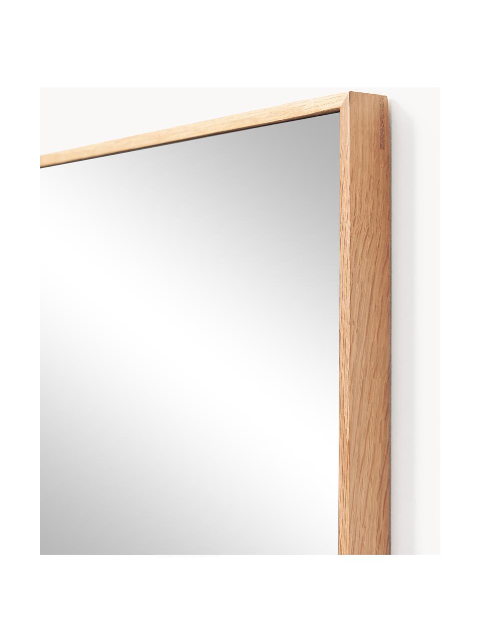 Specchio rettangolare da parete con cornice in legno di quercia Avery, Cornice: legno di quercia, Superficie dello specchio: lastra di vetro Questo pr, Legno di quercia, Larg. 60 x Alt. 160 cm
