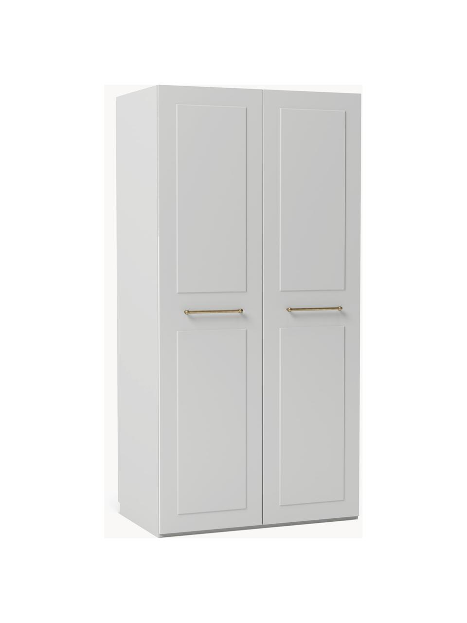 Armoire modulaire à portes battantes Charlotte, larg. 100 cm, plusieurs variantes, Gris, Basic Interior, larg. 100 x haut. 200 cm