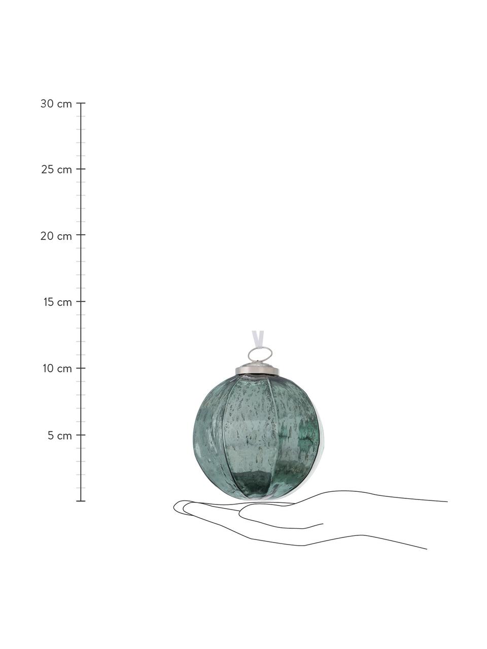 Boule de Noël Fosalari, 4 élém., Tons verts, Ø 10 x haut. 10 cm